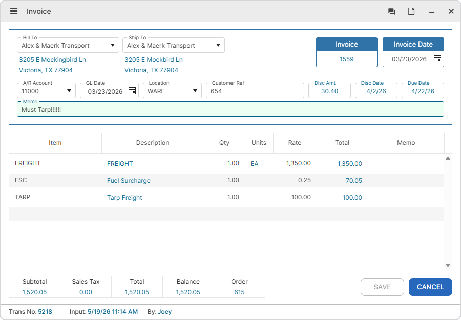 Billing and Receivables